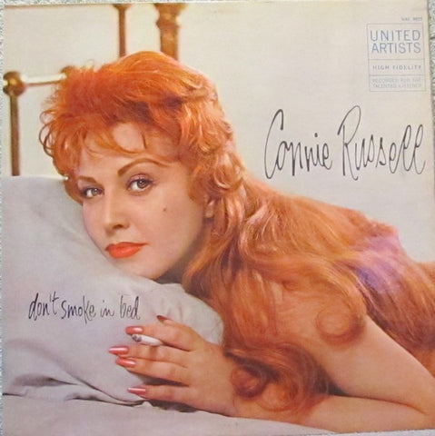 Connie Russell ‎– Don't Smoke In Bed - VG+ LP Record 1959 United Artists USA Mono Vinyl - Jazz Vocal / Pop