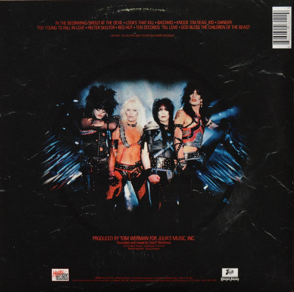 Motley Crue - Shout at the Devil (1983) - Mint- LP Record 2008 Motley Records 180 gram Vinyl - Hard Rock / Heavy Metal - Shuga Records