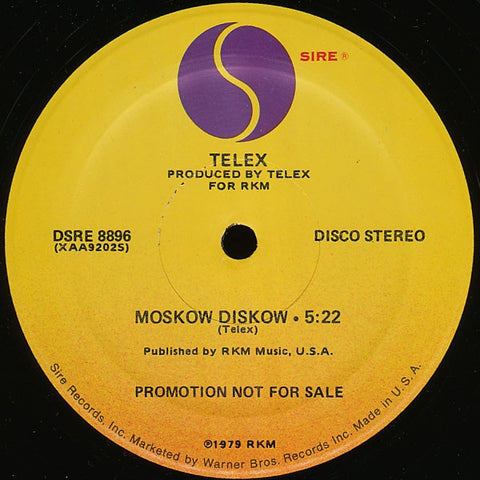 Telex – Moskow Diskow / Rock Around The Clock - VG+ 12" Single Record Promo Vinyl - New Wave / Electro