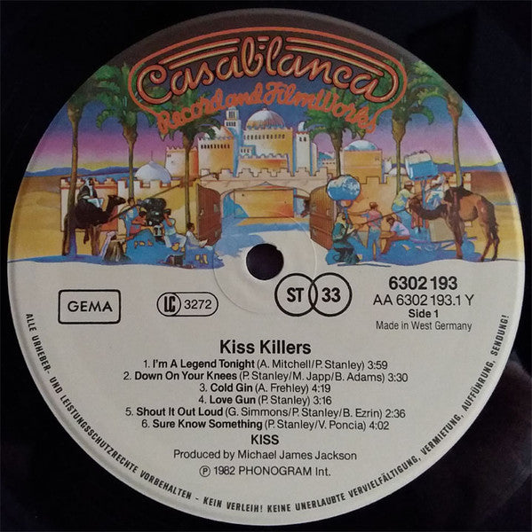 Kiss – Killers - VG+ LP Record 1982 Casablanca Germany Import Vinyl - Hard Rock / Heavy Metal - Shuga Records