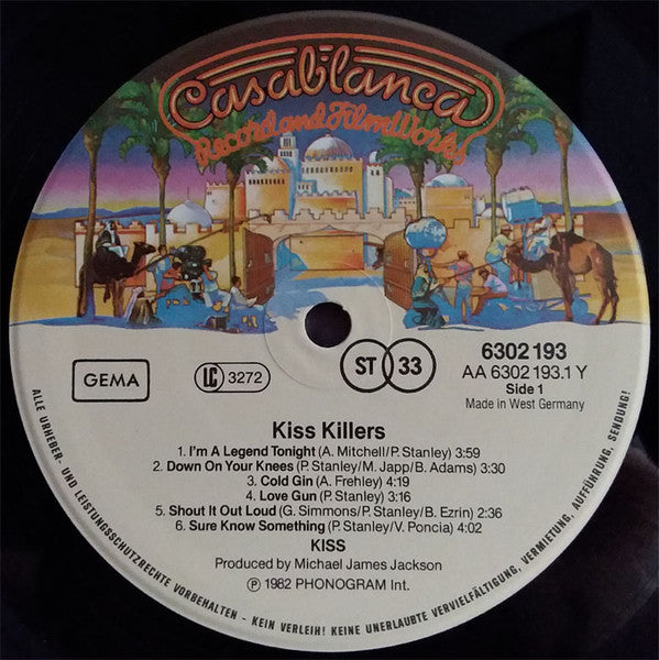 Kiss – Killers - VG+ LP Record 1982 Casablanca Germany Import Vinyl - Hard Rock / Heavy Metal