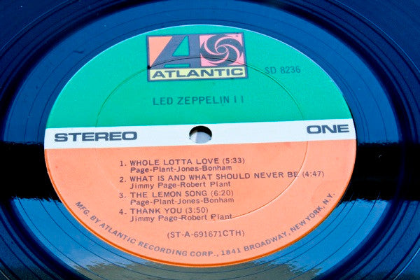 Led Zeppelin – Led Zeppelin II - VG LP Record 1969 Atlantic USA (Rare CTH Ludwig RL Cut Terre Haute Press) Vinyl - Classic Rock - Shuga Records