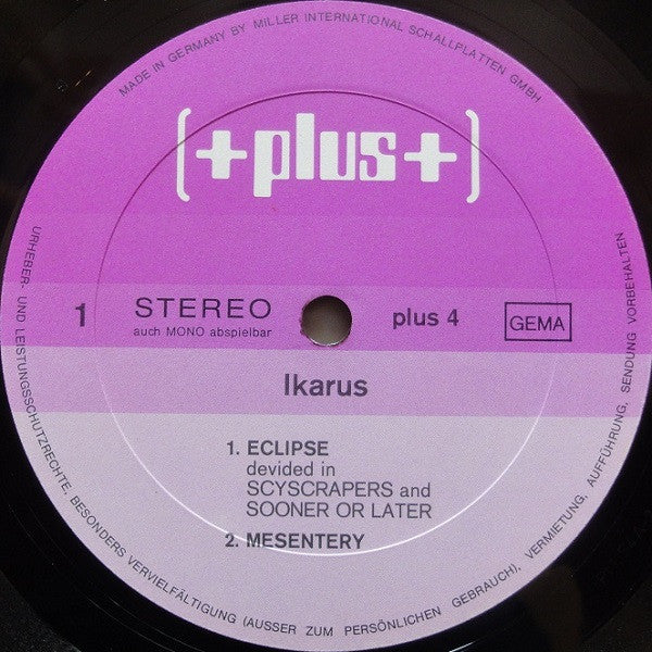 Ikarus – Ikarus - Mint- LP Record 1971 +plus+ Germany Vinyl - Krautrock / Prog Rock