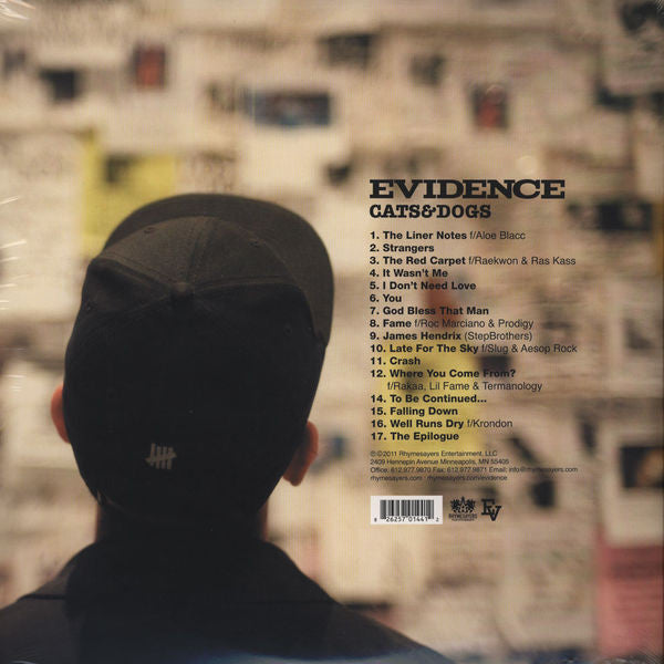 Evidence ‎– Cats & Dogs (2011) - New 2 LP Record 2018 Rhymesayers Yellow & Pink Vinyl & Download - Hip Hop - Shuga Records