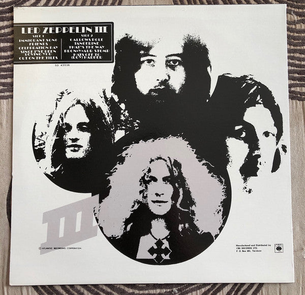 Led Zeppelin ‎– Led Zeppelin III (1970) - New LP Record 2008 Atlantic  Israel Import Red Vinyl - Classic Rock / Hard Rock