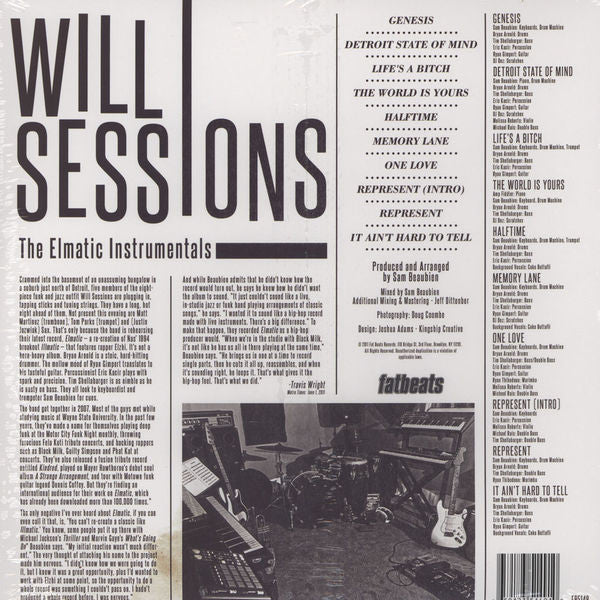 Will Sessions - The Elmatic Instrumentals - New Lp Record 2011 Fat Beats USA 180 gram Vinyl & Download - Hip Hop / Instrumental - Shuga Records