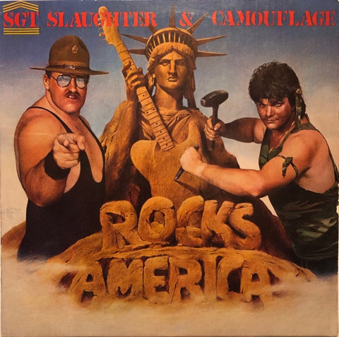 Sgt. Slaughter & Camouflage – Rocks America - Mint- LP Record 1985 Cobra USA Vinyl - Pop Rock / Novelty
