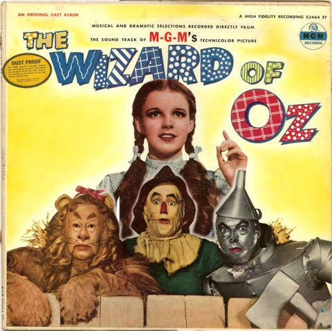 Various – The Wizard Of Oz - VG- (low grade vinyl) LP Record 1956 MGM USA Mono Original Vinyl - Soundtrack