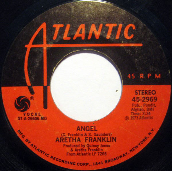 Aretha Franklin – Angel / Sister From Texas - 7" VG+ 1973 USA - Soul/Funk