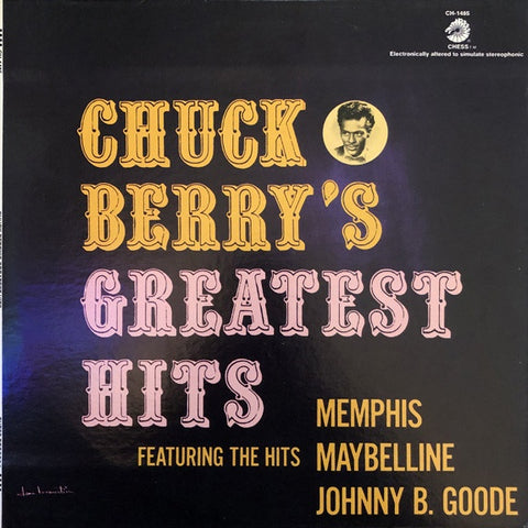 Chuck Berry – Chuck Berry's Greatest Hits (1964) - VG+ LP Record 1974 Chess USA Stereo Vinyl - Rock & Roll / Blues Rock / Rockabilly