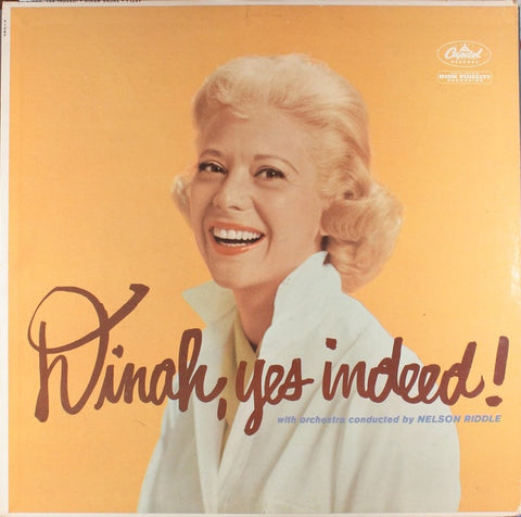 Dinah Shore – Dinah, Yes Indeed! - VG+ LP Record 1959 Capitol USA Mono Vinyl - Jazz / Swing / Vocal