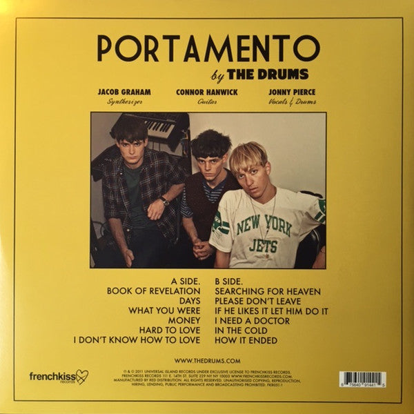 The Drums – Portamento - New LP Record 2011 Frenchkiss USA Black Vinyl - Indie Rock / Alternative Rock - Shuga Records