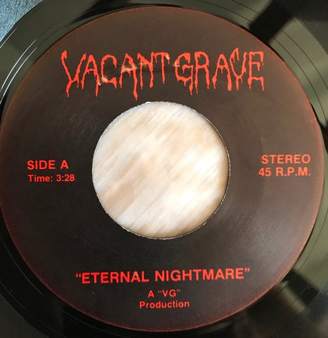 Vacant Grave – Eternal Nightmare - Mint- 7" EP Record 1987 Self-released USA Vinyl & Insert - Thrash