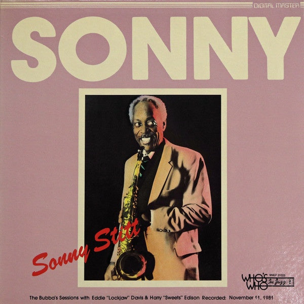 Sonny Stitt – Sonny - VG+ LP Record 1983 Who's Who In Jazz USA Vinyl - Jazz / Bop
