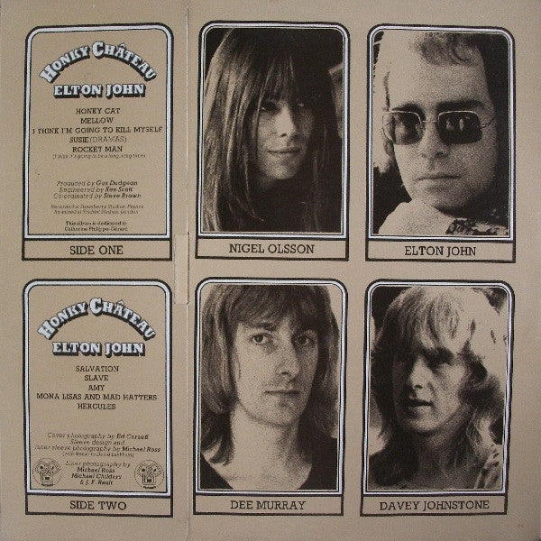 Elton John - ‎Honky Château - VG Stereo 1973 DJM UK Import Vinyl & Envelope/Wallet Sleeve - Classic Rock / Pop Rock - Shuga Records