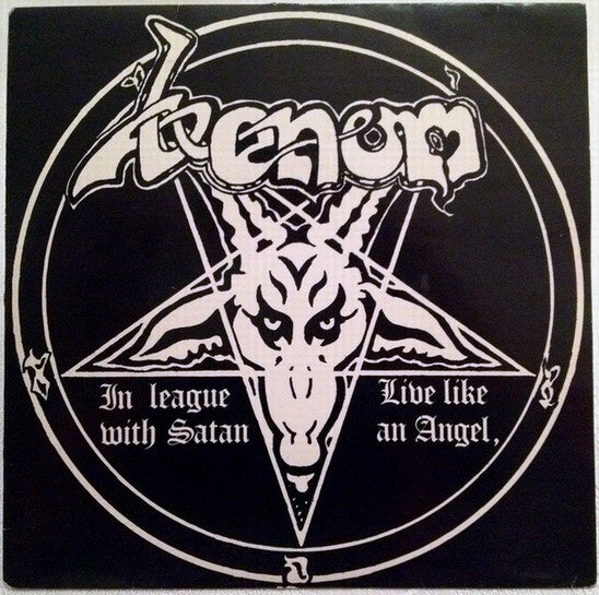 Venom – In League With Satan / Live Like An Angel - Mint- 7" Single Record 1981 Neat UK Vinyl - Black Metal / Heavy Meta - Shuga Records