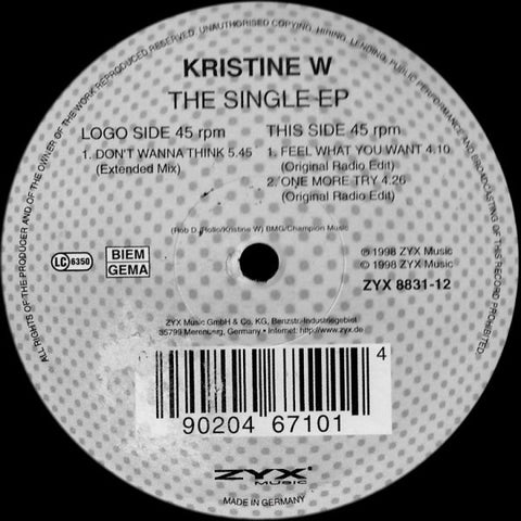 Kristine W – The Single E.P. - New 12" Single Record 1998 ZYX Germany Vinyl - House