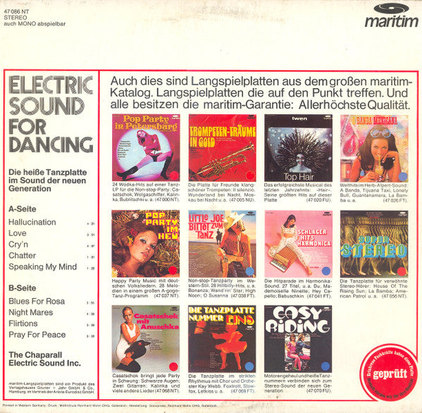 The Chaparall Electric Sound Inc. (Hairy Chapter) – Electric Sound For Dancing (Eyes.) - Mint- LP Record 1970 Maritim Germany Vinyl - Krautrock / Psychedelic Rock - Shuga Records