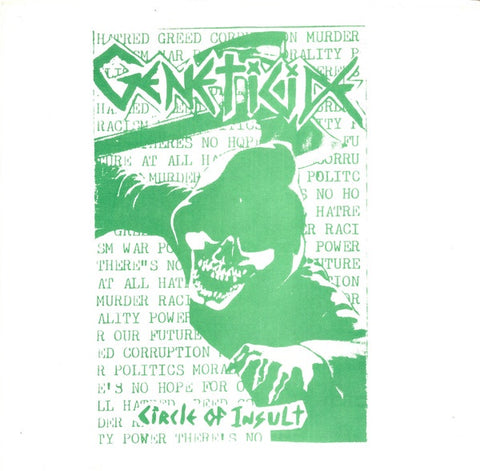 Geneticide – Circle Of Insult - Mint- 7" EP Record 1991 Psychoslaughter USA Vinyl & Numbered - Grindcore