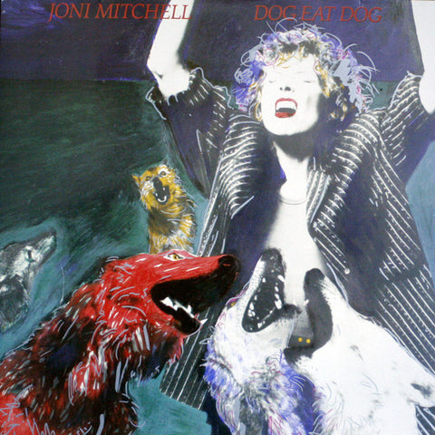 Joni Mitchell ‎– Dog Eat Dog - VG+ LP Record 1985 Geffen USA Vinyl - Pop Rock