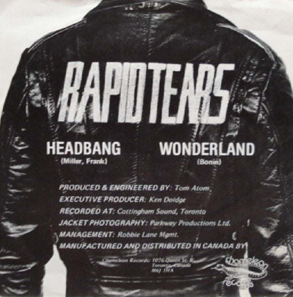 Rapid Tears – Headbang - Mint- 7" Single Record 1982 Chameleon Canada Vinyl - Heavy Metal - Shuga Records