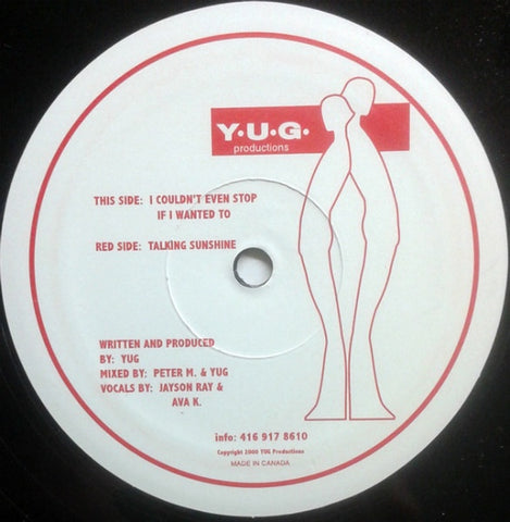 Yug – Talking Sunshine - New 12" Single Record 2000 Y.U.G. Canada Vinyl - House / Tech House