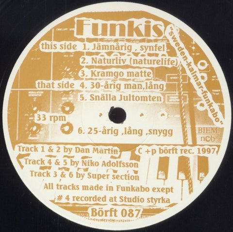 Funkis – Sweden-Kalmar-Funka - New 12" Single Record 1997 Börft Sweden Vinyl - Techno