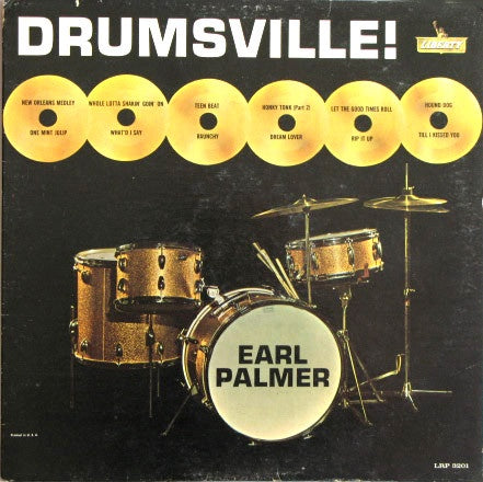 Earl Palmer – Drumsville! - VG+ LP Record 1961 Liberty USA Mono Vinyl - Rock / Rhythm & Blues / Jazz