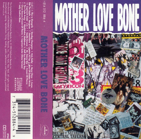 Mother Love Bone – Mother Love Bone - Used Cassette 1992 Mercury Tape - Alternative Rock / Grunge