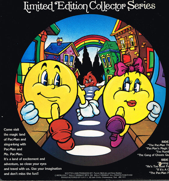 Patrick McBride, Dana Walden ‎– The Pac Man Album - VG+ Lp Record 1980 Kid Stuff USA Picture Disc Vinyl - Children's / Story / Video Game