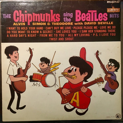The Chipmunks, Alvin, Simon And Theodore With David Seville – The Chipmunks Sing The Beatles Hits - VG LP Record 1981 Liberty EMI UK Vinyl - Children's / Pop Rock