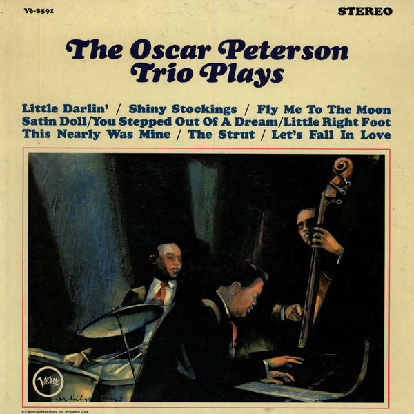 The Oscar Peterson Trio ‎– The Oscar Peterson Trio Plays - VG+ Lp Record 1964 Stereo Original Vinyl USA - Jazz