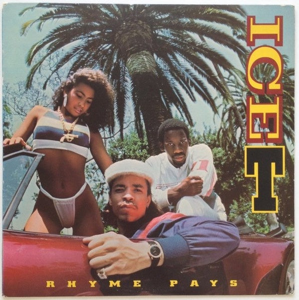 Ice-T – Rhyme Pays - VG (low grade cover) LP Record 1987 Sire USA Vinyl - Hip Hop