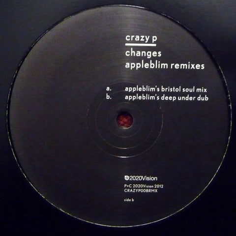 Crazy P – Changes - Appleblim Remixes - VG+ 12" Single Record 2012 UK 20:20 Vision Vinyl - UK Garage / Deep House