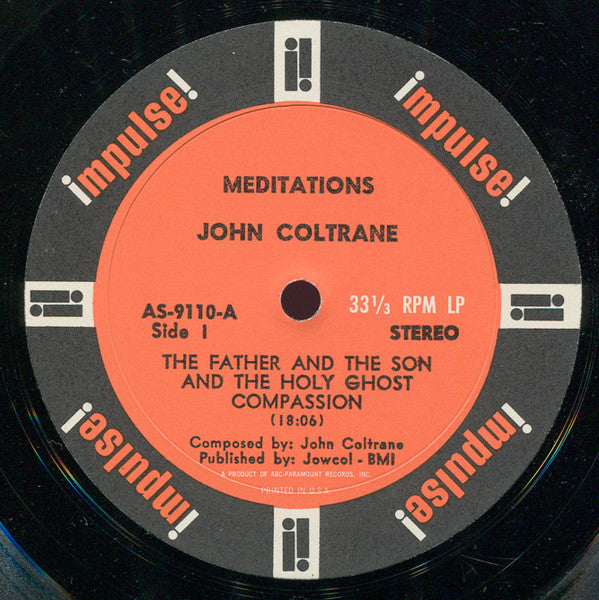 John Coltrane – Meditations - VG+ LP Record 1966 Impulse! USA Stereo Original Vinyl & Pharoah Sanders - Free Jazz / Free Improvisation - Shuga Records