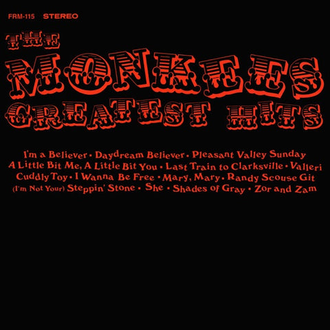 The Monkees - Greatest Hits (1969) - New LP Record 2011 Friday Music Orange Vinyl - Pop Rock - Shuga Records