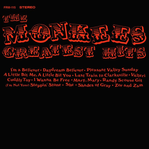 The Monkees – Greatest Hits (1969) - New LP Record 2012 Friday Music Orange 180 gram Vinyl - Pop Rock