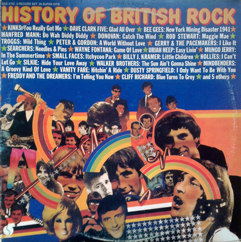 Various ‎– History Of British Rock - VG+ 2 Lp Record 1974 Stereo USA Vinyl - Pop Rock / Psych / Blues Rock