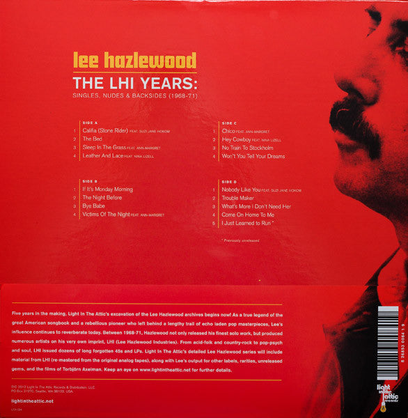 Lee Hazlewood - The LHI Years: Singles, Nudes & Backsides (1968-71) - New 2 LP Record Store Day 2012 Light In The Attic USA RSD Vinyl - Pop Rock / Folk Rock / Country