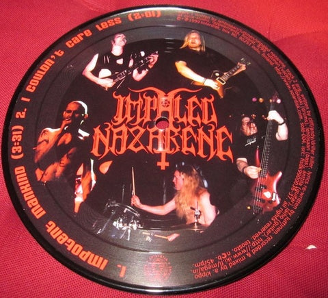 Impaled Nazarene / Driller Killer – Impaled Nazarene vs Driller Killer - Mint- 7" EP Record 1999 Solardisk Finland Picture Disc Vinyl - Punk / Black Metal / Death Metal