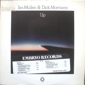 Jim Mullen & Dick Morrissey – Up - Mint- LP Record 1977 Embryo USA Promo Vinyl - Jazz / Jazz-Funk