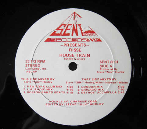 Risse - House Train - VG- 12" Single Record 1988 Silk Entertainment USA vinyl - Chicago House - Shuga Records