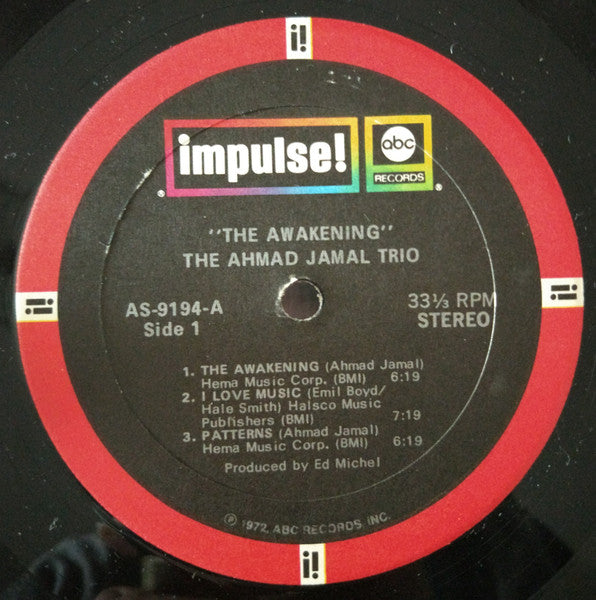 The Ahmad Jamal Trio – The Awakening (1970) - VG+ LP Record 1972 Impulse! ABC USA Vinyl - Jazz