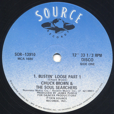 Chuck Brown & The Soul Searchers – Bustin' Loose - Mint- 12" Single USA (Promo) 1978 - Funk