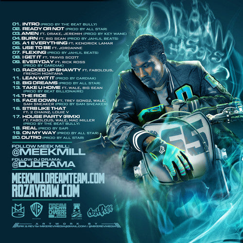 Meek Mill ‎– Dreamchasers 2 (2012) - New 2 LP Record 2014 Europe Import Aqua Blue/Blue Split Vinyl - Hip Hop / RnB - Shuga Records