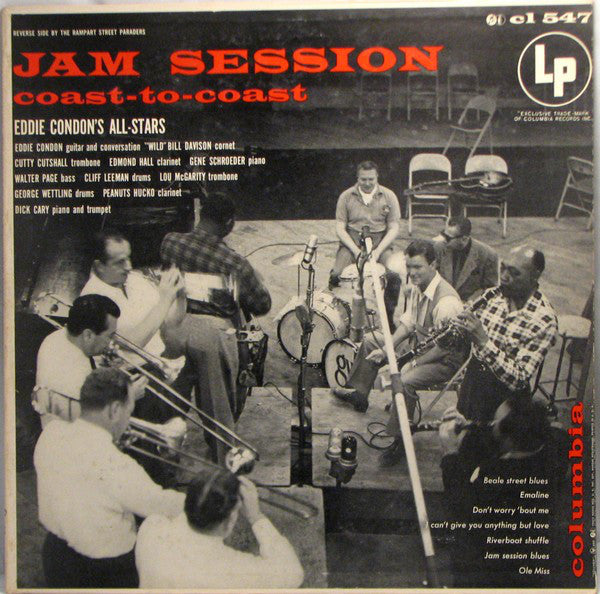 Eddie Condon's All-Stars / Rampart Street Paraders ‎– Jam Session Coast-To-Coast - VG+ Lp Record 1954 Mono USA Original Vinyl - Jazz / Dixieland