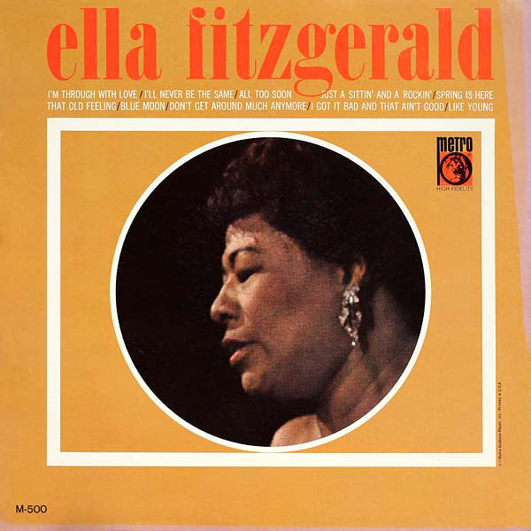 Ella Fitzgerald ‎– Ella Fitzgerald - VG+ Lp Record 1965 Metro USA Mono Vinyl - Jazz Vocal / Big Band