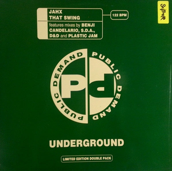 Jahx - That Swing - New 2x12" Single Record 1995 Public Demand UK Vinyl - House / Deep House / Garage House - Shuga Records