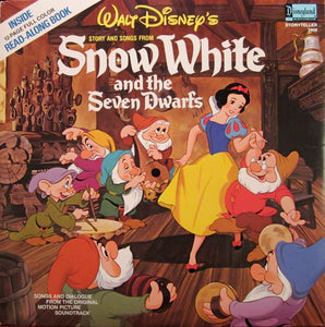Walt Disney's - Story and Songs from - Snow White And The Seven Dwarfs - VG+ 1980 (With Book) USA - Children's/Story