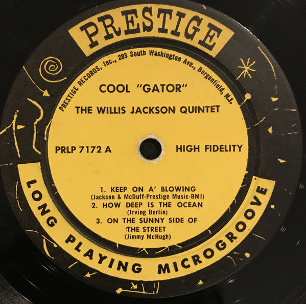 Willis Jackson ‎– Cool "Gator" - VG- Lp Record 1959 Prestige USA Mono Original Vinyl - Jazz / Soul-Jazz